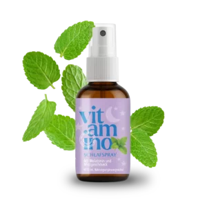 Melatonin Schlafspray vegan mit frischer Minze zur Verkürzung der Einschlafzeit